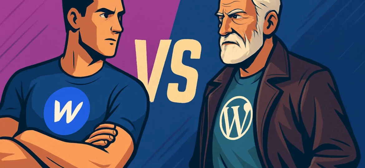 Comparatif Webflow WordPress 2025