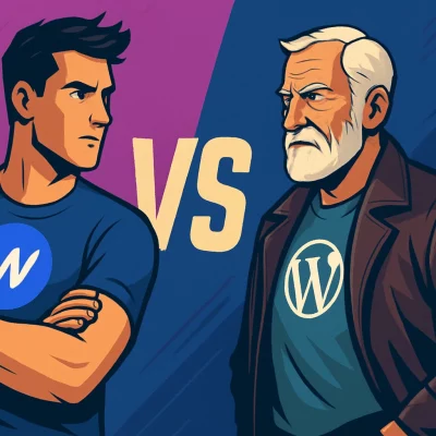 Comparatif Webflow WordPress 2025