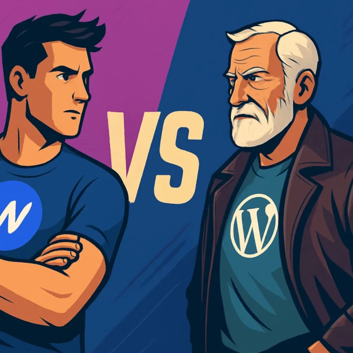 Comparatif Webflow WordPress 2025